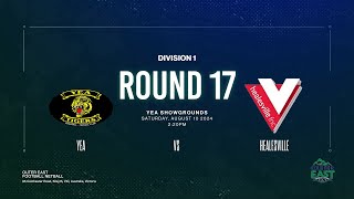 R17 Div 1 Snrs Yea V Healesville 10082024 [upl. by Eliga]