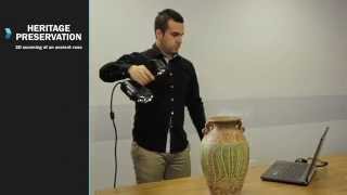 2014 GoSCAN 3D in action 3D scanning of ancient vase [upl. by Xella671]