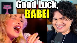 Sabrina Carpenter TAKES ON Chapell Roan l Vocal Coach Reacts to quotGood Luck Babequot Cover [upl. by Kassie843]