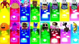 Slendybob Coffin 🆚 SpongeBob Exe 🆚 Rambley Coffin 🆚 Pou Coffin 🆚 PJ MASKS Tiles Hop Edm Rush [upl. by Enrol]