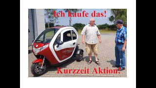 Jetzt kaufen Kabinenroller 22kW Elektro KleinWagen 3 Rad dis152545kmh ElektroAuto MopedAuto [upl. by Knepper]