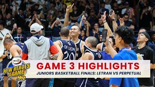 NCAA Jrs Basketball Letran vs Perpetual Finals Game 3 Highlights  NCAA Season 99 [upl. by Vento]