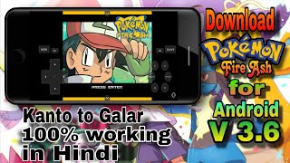 Download Pokemon Fire Ash in Android for free100 working in Hindi [upl. by Towbin]