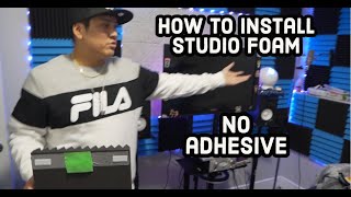 how to install studio foam no adhesivecheap alternative decompressing studio foam [upl. by Navak]