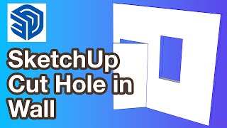 SketchUp Cut Hole in Wall for a Window or Door [upl. by Akinimod]