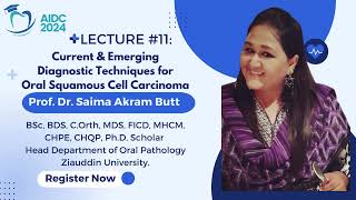 Current amp Emerging Diagnostic Techniques for Oral Squamous Cell Carcinoma Lecture Promo AIDC2024 [upl. by Yazbak]