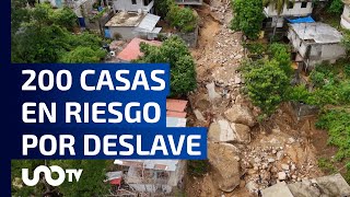 En Guerrero 200 casas se encuentran en riesgo por deslaves [upl. by Anerol186]