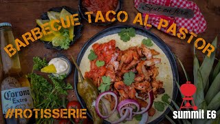 Rotisserie Tacos al pastor in de barbecue Weber summit e6 [upl. by Ahsela695]