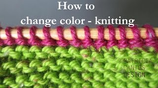 How to change color knitting [upl. by Lila496]