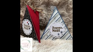 Calendrier de lavent décoration de noël 5 boite mini triangle [upl. by Obeded]