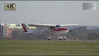 4K Plane Spotting at Flugplatz Osnabrück Atterheide EDWO 16022019  Great weather and planes [upl. by Aysab]