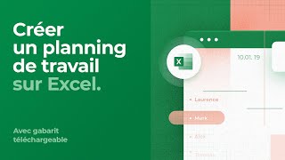 Comment faire un planning de travail sur Excel [upl. by Dowski]