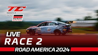 LIVE  Race 2  Road America  TC America powered by Skip Barber 2024 [upl. by Karab]