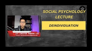 SOCIAL PSYCHOLOGY LECTURE DEINDIVIDUATION [upl. by Rogerio]