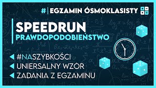 PRAWDOPODOBIEŃSTWO NA SZYBKOŚCI ⚡ Matematyczny speedrun ✅️  Egzamin Ósmoklasisty 2025 [upl. by Esemaj]