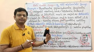 Antiemetics Drugs Part03  Mechanism of Action of H1 Antihistamine  Antihistaminic Drugs [upl. by Simaj]