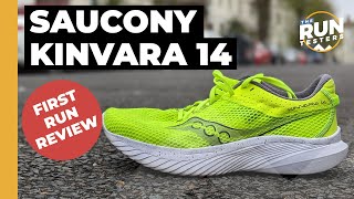 Saucony Kinvara 14 First Run Review  A traditional speed shoe thats lacking in modern design [upl. by Aleetha206]