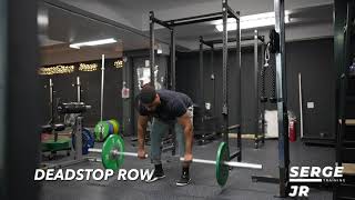 BARBELL DEAD STOP ROW Pendlay Row  EXERCISE DEMO [upl. by Akinohs]