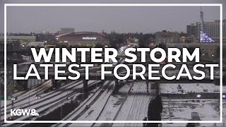 Portland area endures winter storm conditions Here’s the latest forecast [upl. by Gaivn]