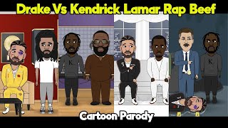 Drake Vs Kendrick Lamar Rap Beef Cartoon Parody [upl. by Lissak]