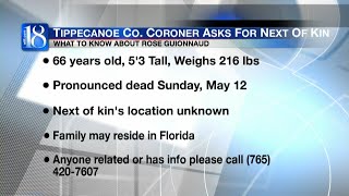 Tippecanoe Co Coroner asks help locating next of kin [upl. by Moyra]