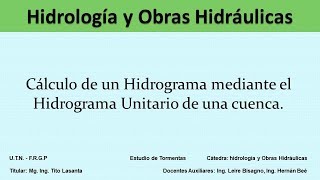 Cálculo de un Hidrograma mediante el Hidrograma Unitario [upl. by Ashlie]