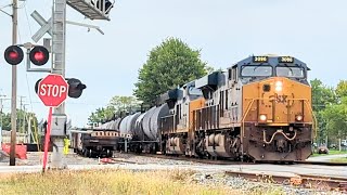 Southbound CSX M351 that was slowly moving past the diamond with the NS Ft Wayne Line [upl. by Nalac]