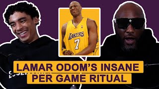 Lamar Odom’s INSANE pregame ritual 🤣 [upl. by Lonne]