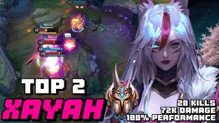 Wild Rift Xayah  Top 2 Xayah Gameplay Challenger Ranked [upl. by Ahseram896]