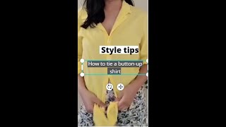 How to tie a button up shirt Style tips shorts [upl. by Tasha]