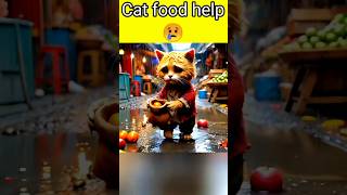 Give the leftover food to the cat😢cat funny viral short trending catfunny catblogger [upl. by Haymo]