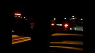 BMW 330 Ci  e46  vs SUBARU Impreza STI type RA illegal racing at night POLAND [upl. by Lipkin]