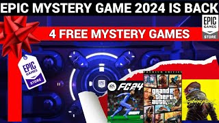 4 FREE GAMES MYSTERY GAME 2024 IS BACK  GTA V FREE  RDR 2 FREE  EPIC GAMES STORE MYSTERY GAME [upl. by Hugibert]