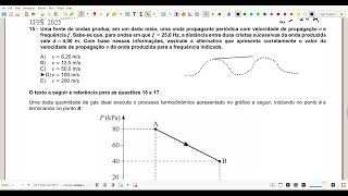 UFPR 2025 Uma fonte de ondas produz em um dado meio uma onda propagante periódica com velocidade [upl. by Eizus284]