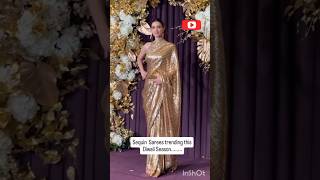 Sequin saree in trend diwalispecial sequencesareedainapenty jhanvikapoorkritisanonshahidkapoor [upl. by Quartis]