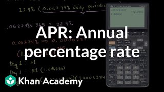 Annual Percentage Rate APR and effective APR  Finance amp Capital Markets  Khan Academy [upl. by Erehs]