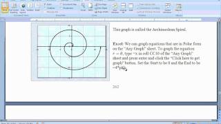 551 Polar Coordinates and graphs using Excel part 1 [upl. by Ened]