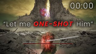 0 Seconds  1 SWORD SWING to One Shot Radahn the Final Boss in the DLC World Record  Elden Ring [upl. by Holle257]