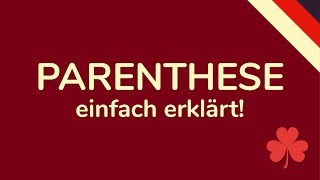 PARENTHESE  schnell amp einfach erklärt rhetorische Mittel animiert 🇩🇪 [upl. by Enrique]