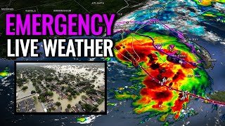 LIVE 🔴 Tropical Storm Coverage ⚠ Tornadoes Storm Surge Hurricane Force Winds ⚠ [upl. by Renner663]