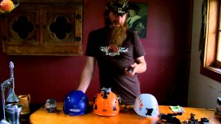 attaching go pro mount to arborist helmet [upl. by Etteyafal]