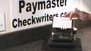 Paymaster CheckWriter Model X 2000 [upl. by Hillari]