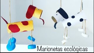 Marionetas con material reciclado  Manualidad infantil DIY  Juguete casero fácil de hacer [upl. by Hamel766]