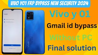 Vivo Y01 Google account bypass new trik 2024  Vivo Y01 frp bypass letest security [upl. by Eremehc]