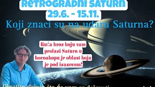 PREDRAG PETKOVIĆ RETROGRADNI SATURN 296  1511 ŠTA KOME DONOSI I KOJI SU ZNACI NA UDARU [upl. by Simdars237]