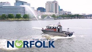 Norfolk FireRescue Welcomes Fireboat 13 into service [upl. by Wyler]