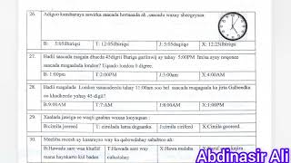 Imtixaanka Dowlada 2023 fasalka 8aad maadada cilmiga bulshada dhamaad [upl. by Keil]