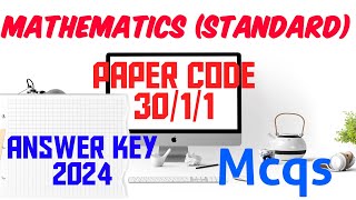 standard maths answer key 2024  set 1 maths answer key 2024  cbse board exam 2024 1132024 [upl. by Lyrad117]