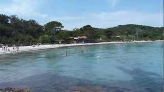 LA PLAGE DARGENT SUR LILE DE PORQUEROLLES Côte dazur [upl. by Starr]