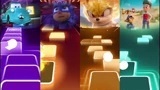 mcqueen 🆚 pjmasks 🆚 Sonic 🆚 pawpatrol Coffindance Tiles Hop EDM Rush Gameplay mcqueen tileshop [upl. by Adiaz]